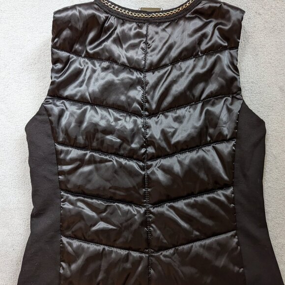 Beautiful Used Black and Silver Puffer Vest (Womens) - Picture 3 of 4